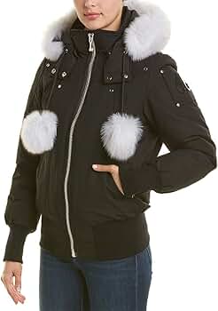 Amazon.com: Moose Knuckles Women's Debbie Bomber Down Jacket